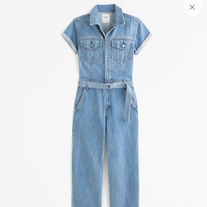New Without Tag  90s Relaxed Denim Jumpsuit